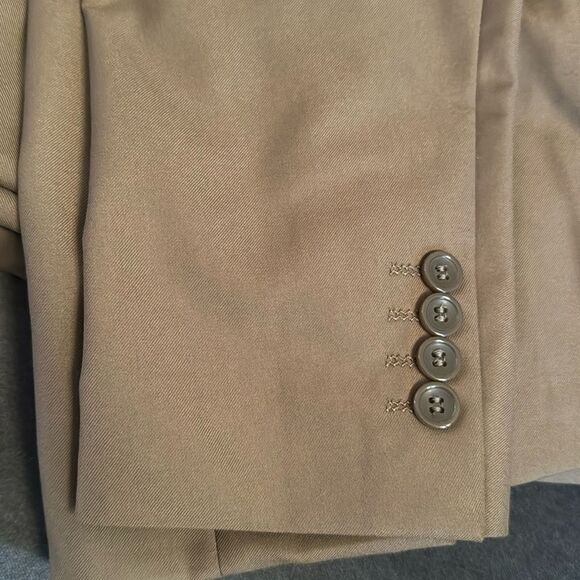 Men’s Brown 2 Piece Slim Fit Suit One Button Notched Lapel Jacket 42 Pants 38 - Picture 11 of 13